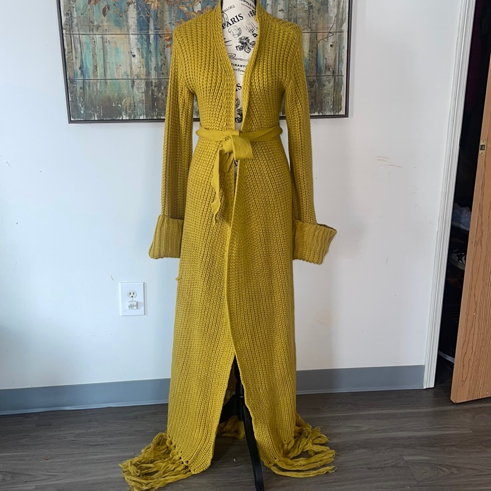 Hanifa Floor length cardigan
